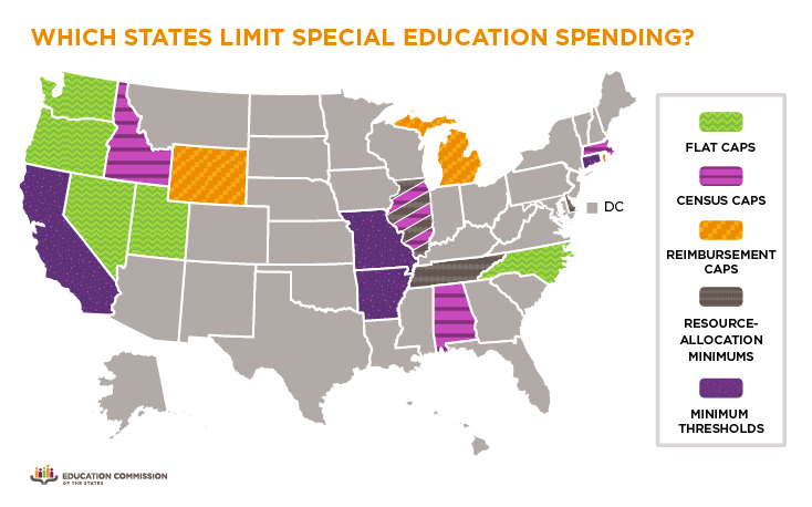 Which states limit special education funding